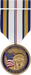 WW II 60th Anniversary Commemorative Medal and Ribbon - CM23