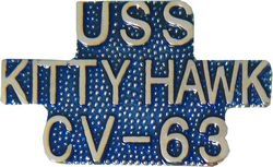 USS Kitty Hawk CV-63 Script Pin - 14972 (1 1/4 inch)