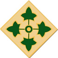 4th Infantry Division Combat Service Badge - 40107 (1 7/16 inch)