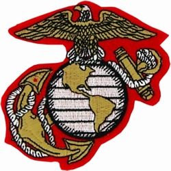 US Marine Corps Eagle Globe and Anchor Colored Patch - FLB1547 (4 inch)