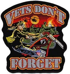 Vets Don't Forget Back Patch (12.5" x 13") - FLG1856