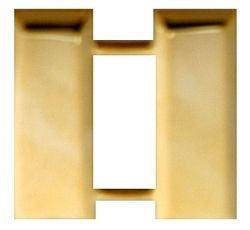 Captain bars (pair) smooth gold