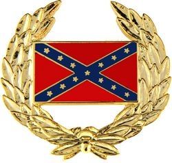 Confederate Flag with Wreath Pin - 14212 (1 1/4 inch)