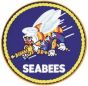 Seabees Back Patch (10" diameter) - FLF1242