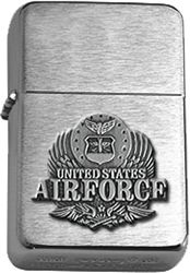 Brushed Chrome United States Air Force Eagle Star Lighter - 3414091