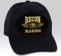 US Marine Recon Insignia Black Ball Cap Import - 661392