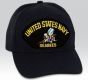 US Navy Seabees Insignia Black Ball Cap Import - 661487