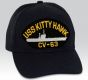 USS Kitty Hawk CV-63 with Ship Silhouette Black Ball Cap Import - 661610