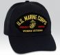 US Marine Corps Proudly Served Woman Veteran Black Ball Cap Import - 661797