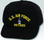 US Air Force Retired Emblem Black Ball Cap US Made - 771370
