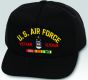 US Air Force Vietnam Veteran with Ribbons Black Ball Cap US Made - 771446