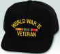 WWII Veteran with Europe Ribbons Black Ball Cap US Made - 771776