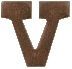 Bronze Letter "V" Device for Ribbon Bars and Mini Medals - 2516 ((3/16) inch)