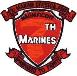US Marine Corps 7th Rgt Small Patch - FL1475 (3 inch)