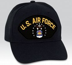 US Air Force Emblem Black Ball Cap Import - 661368