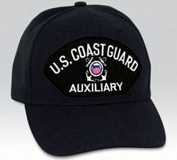 US Coast Guard Auxiliary Insignia Black Ball Cap Import - 661546