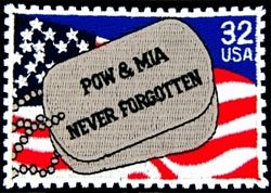 POW/MIA Stamp Colored Patch - FLB1359 (3 inch)