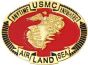 United States Marine Corps Air Land Sea Pin - 15782 (1 1/8 inch)