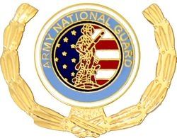 Army  National Guard Insignia with Wreath Pin - 14591 (1 1/8 inch)