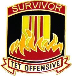 Survivor Tet Offensive Pin - 15290 (7/8 inch)