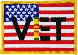 US Flag Vietnam Veteran Small Patch - FL1032 (3 inch)