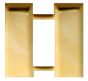 Captain bars (pair) smooth gold