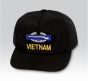 Vietnam with Combat Infantry Badge Black Ball Cap US Made - 771344