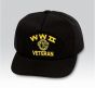 WWII Veteran with Ruptured Duck Insignia Black Ball Cap US Made - 771352