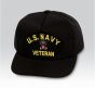 US Navy Veteran Insignia Black Ball Cap US Made - 771353