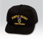 Purple Heart Combat Wounded with Purple Heart Medal Black Ball Cap US Made - 771393