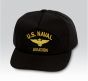 US Naval Aviation Insignia Black Ball Cap US Made - 771591