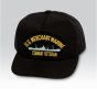 US Merchant Marine Combat Veteran with Ship Black Ball Cap US Made - 771779