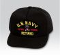US Navy Vietnam Veteran Retired Insignia Black Ball Cap US Made - 771823