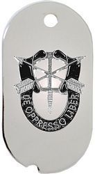 Special Forces De Opresso Liber Cutout Dog Tag Key Ring - 14722-DTN