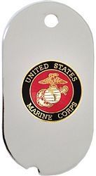 United States Marine Corps Insignia Dog Tag Key Ring - 14771-DTN