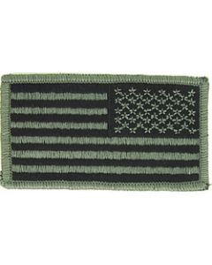 080104 - US Flag patch left 3 1/4 x 1 3/4. sew only