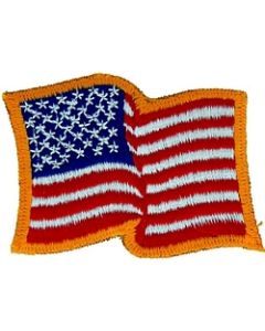 080107 - Flag Patch Wavy 2.75 x 2" Sew Only
