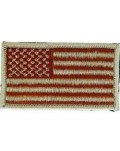 091210 - US Flag Patch Desert 3 1/8 x 1 3/4"  Velcro