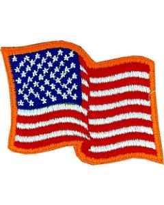 091401 - US Flag Wavy 3.75 x 3 (sew on)