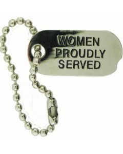 13096 - Women Proudly Served Dog Tag Pin