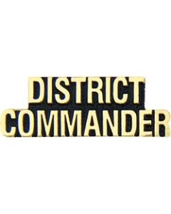14201 - District Commander Script Pin