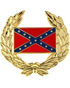 14212 - Confederate Flag with Wreath Pin
