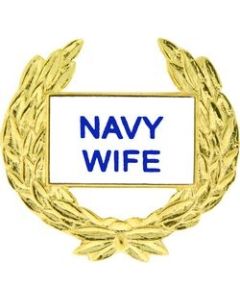 14359 - Navy Wife with Wreath Pin