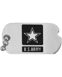14368 - United States Army with Star Insignia Dog Tag Pin