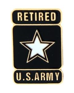 14531 - United States Army Retired with Star Insignia Pin