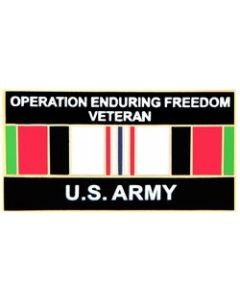 14551 - Operation Enduring Freedom Veteran United States Army with Ribbon Pin