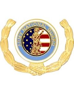 14591 - Army  National Guard Insignia with Wreath Pin