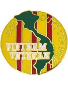 14765 - Vietnam Veteran God Duty Country Pin