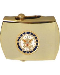 14769-MB - U.S. Navy Insignia - Solid Brass Buckle (choose belt color)