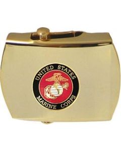 14771-MB - United States Marine Corps Insignia Solid Brass Buckle with Belt